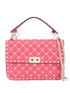 Valentino Rockstud Crossbody, &pound;650, Handbags, Pink/White, Leather, Front view